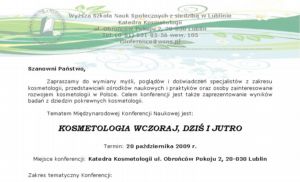 Informacja o konferencji